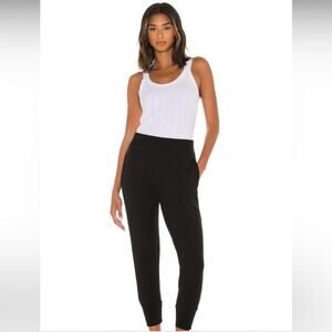 Vitamin A Black Ribbed Organic Cotton Catalina West Crop Pant Size XS / 4